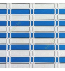 Blue white color horizontal stripes flat scale vertical thread stripes cylinder stick rollup mechanism PVC Blinds 